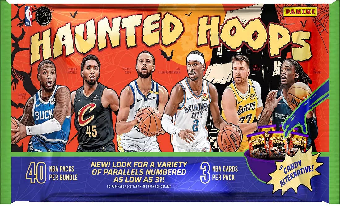 Wildwood Enterprises LLC - Wholesale Halloween Card - '24-25 Panini Haunted HOOPS NBA Basketball 40pk Treat Bundle1