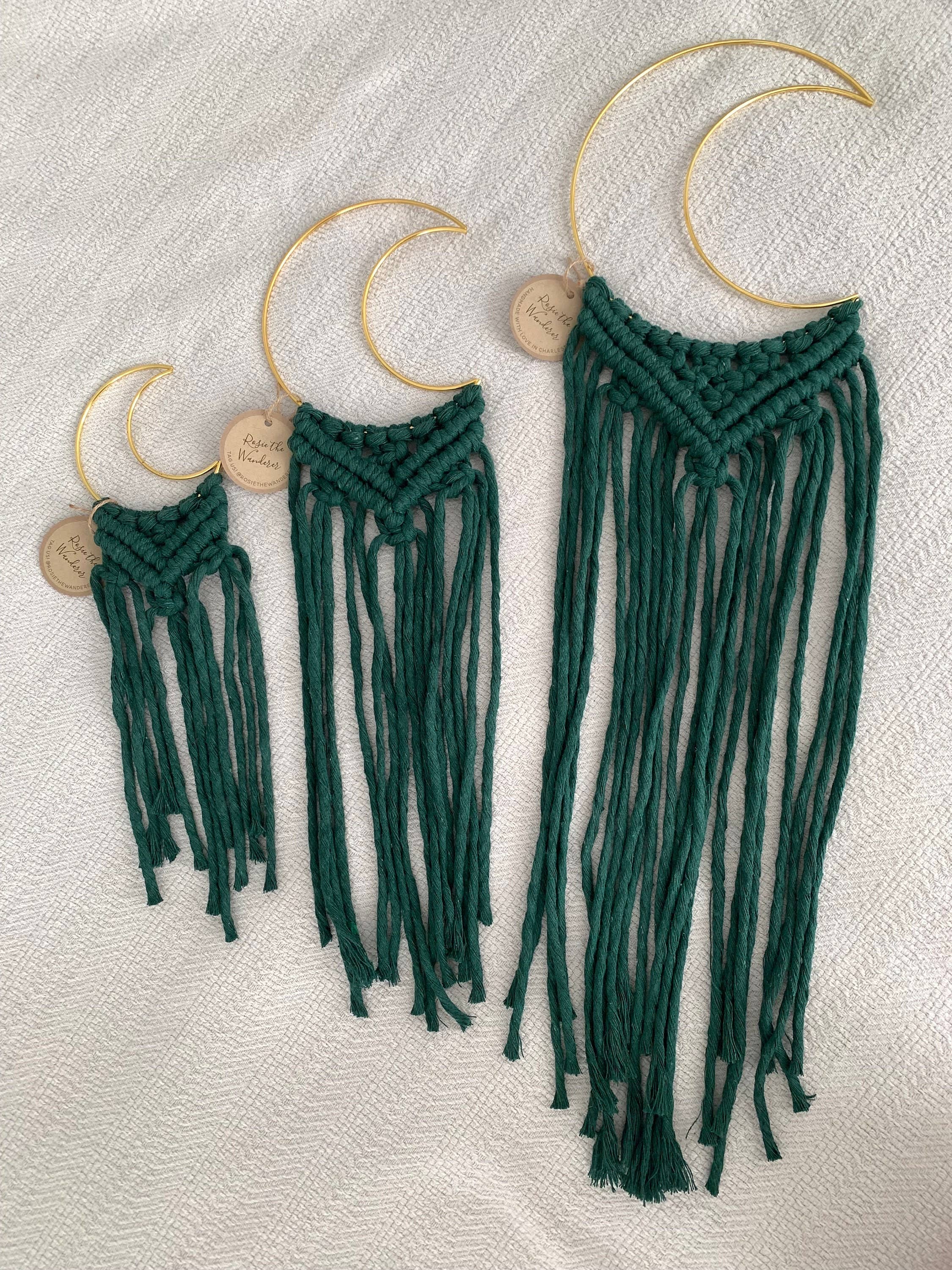 Rosie the Wanderer, Handmade Macramé - Wholesale Dream Catcher - Macrame Moons- Mooncatcher- Dreamcatcher- Moonchild6