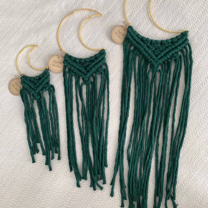 Rosie the Wanderer, Handmade Macramé - Wholesale Dream Catcher - Macrame Moons- Mooncatcher- Dreamcatcher- Moonchild6