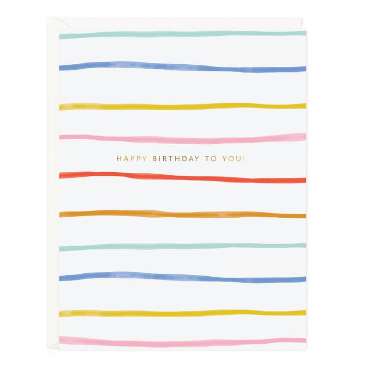 Birthday Stripes Card for wholesale by Ramona & Ruth