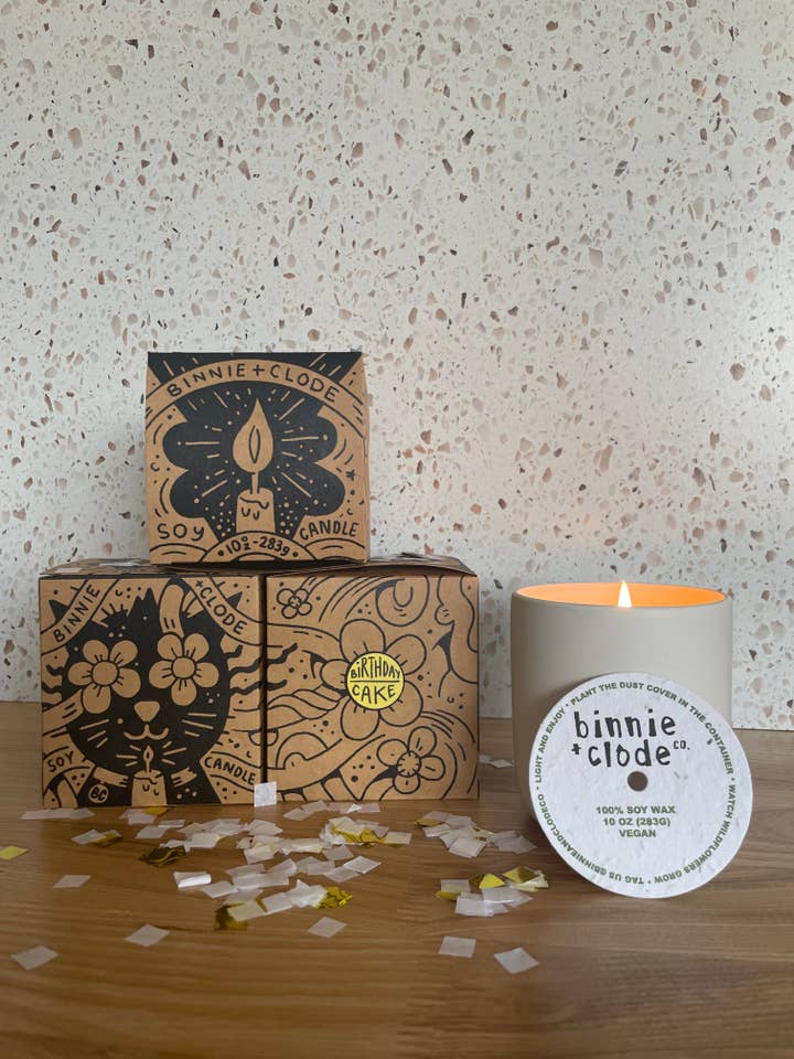 Candela per torta di compleanno per la vendita all'ingrosso da parte di Binnie & Clode Co.