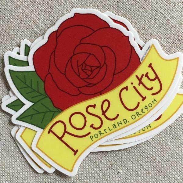Rose City Vinyl Sticker for wholesale by acbc Design