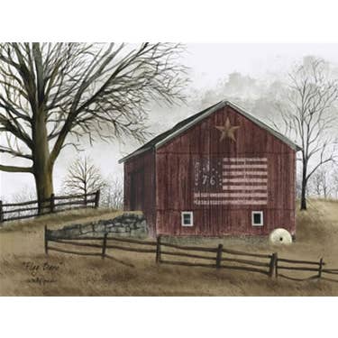 Village farmhouse inc - Wholesale Art Print - Flag Barn