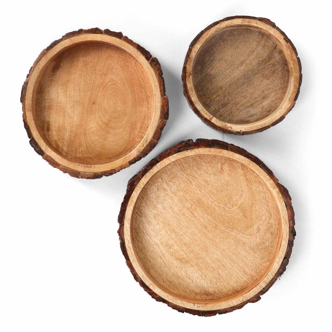 INOX artisans - Venta al por mayor Bol de mesa - Bois Juego de 3 cuencos de madera para nueces4