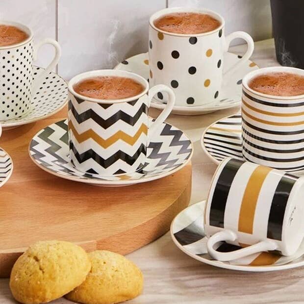 Set di Tazze da Caffè Turco Karaca Nossa Premium - 6 Pezzi, Capacità 80 ml per la vendita all'ingrosso da parte di Aladdin