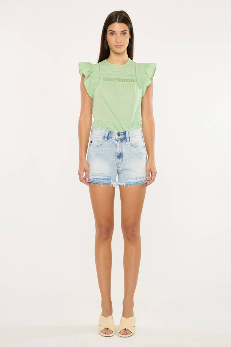 LIGHT OPEN PACK HIGH RISE DENIM SHORTS-KC9268L for wholesale on Faire3