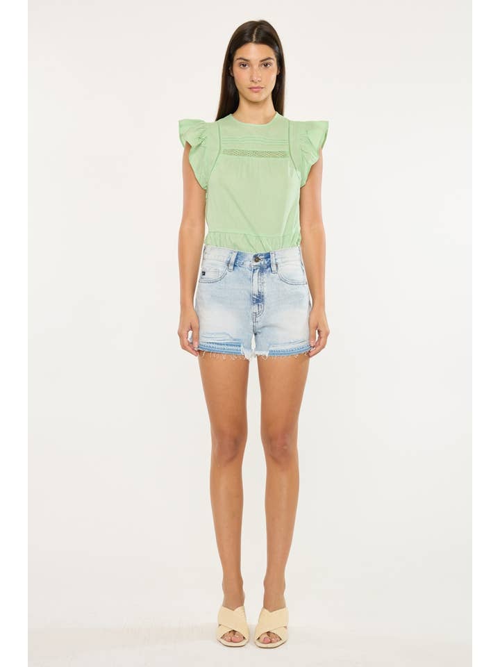 LIGHT OPEN PACK HIGH RISE DENIM SHORTS-KC9268L for wholesale on Faire3