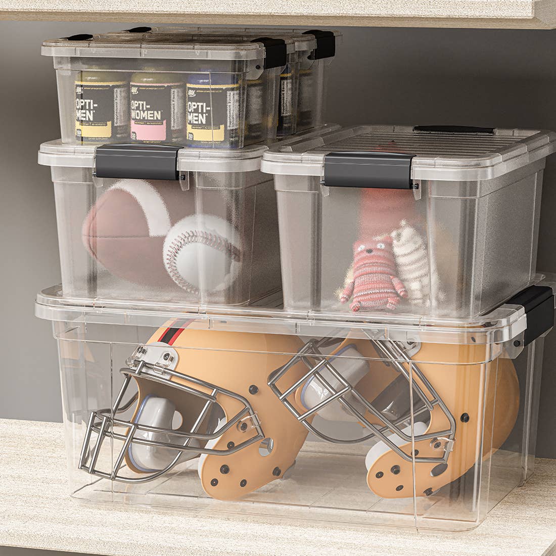 Superio Brand - Wholesale Storage Bin - Superio Clear Closet Storage Organizing Container, 46 Liter12