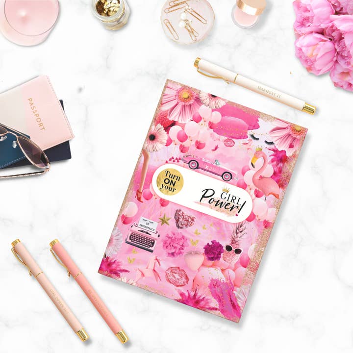 Girl Power 24/7 – Großhandel Tagebuch – Schalte Dein Girl Power Hardcover-Journal ein - Hot Pink1