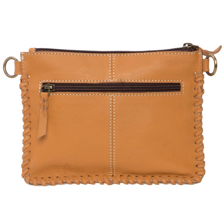 The Design Edge - Vente Pochette – femme - Petite pochette en cuir de vachette Tooling - AC43 - Volcan2