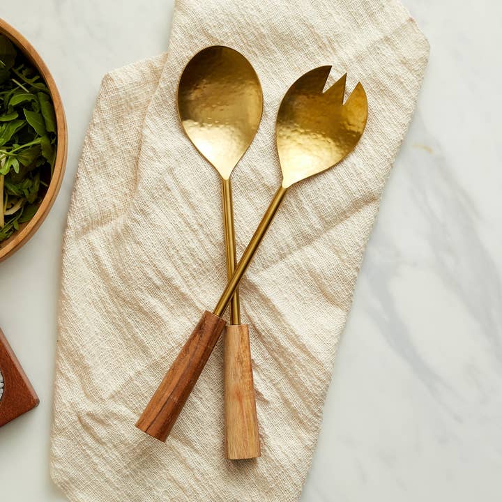 Hema Spoon and Fork Salad Server Set for wholesale by What a Host Home