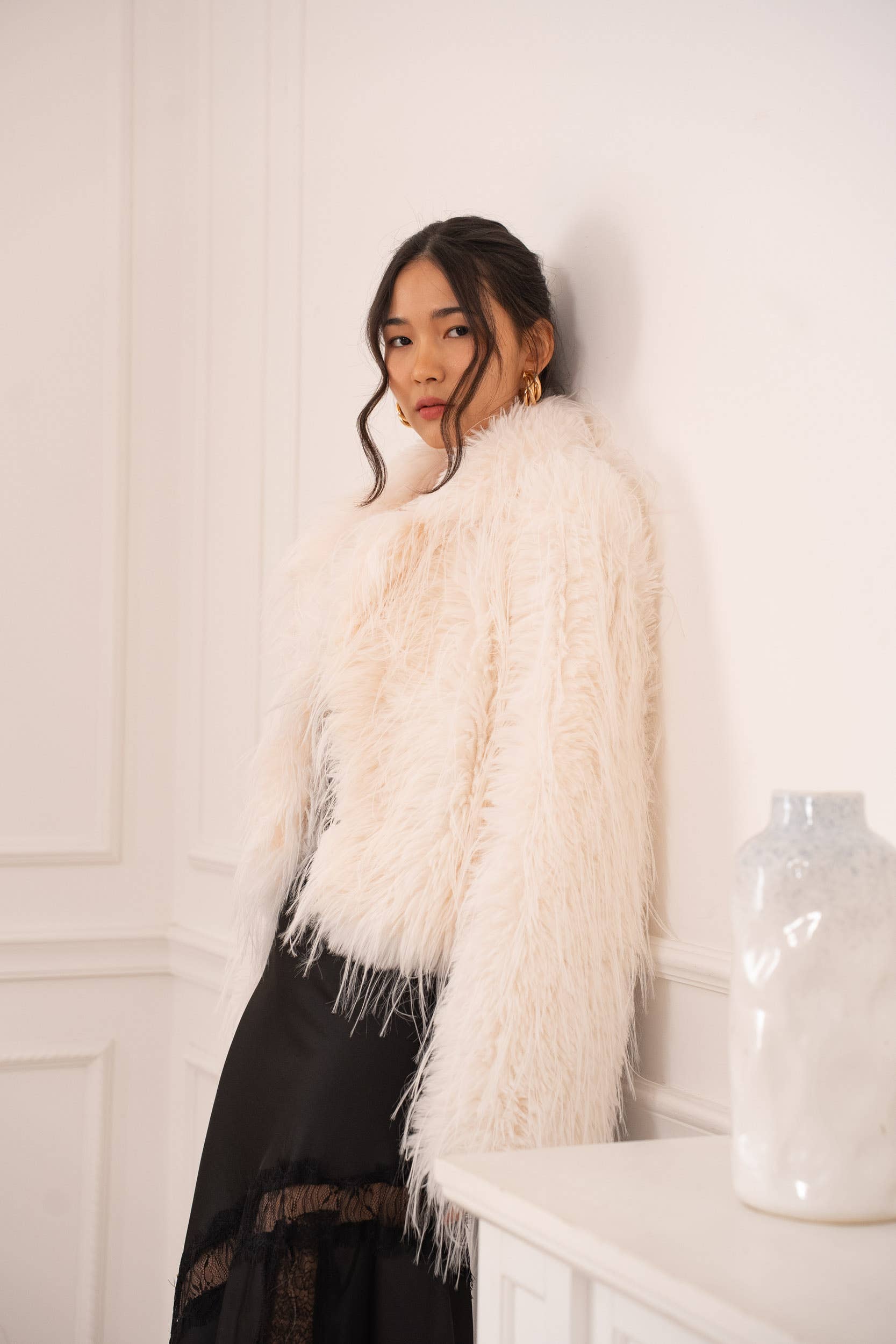 CHOKLATE PARIS - Venta al por mayor Chaqueta - Mujer - Chaqueta de piel sintética de pelo largo Stockholm FW25 - Y1121