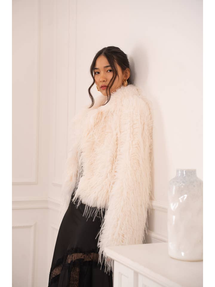 CHOKLATE PARIS - Venta al por mayor Chaqueta - Mujer - Chaqueta de piel sintética de pelo largo Stockholm FW25 - Y1121