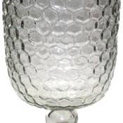 Urnen met reliëf en zilveren velgen 10"x6" voor wholesale door S.N.K. Home Decor