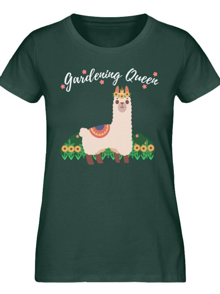Alpaca Gardening Queen - premium biologisch shirt voor dames voor wholesale door GARTENFAN
