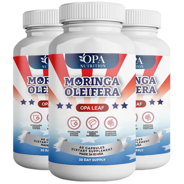 OPA Nutrition - Wholesale Oral Supplement/Vitamin - Moringa Capsules for Anti-Inflammatory, Energy, Immune