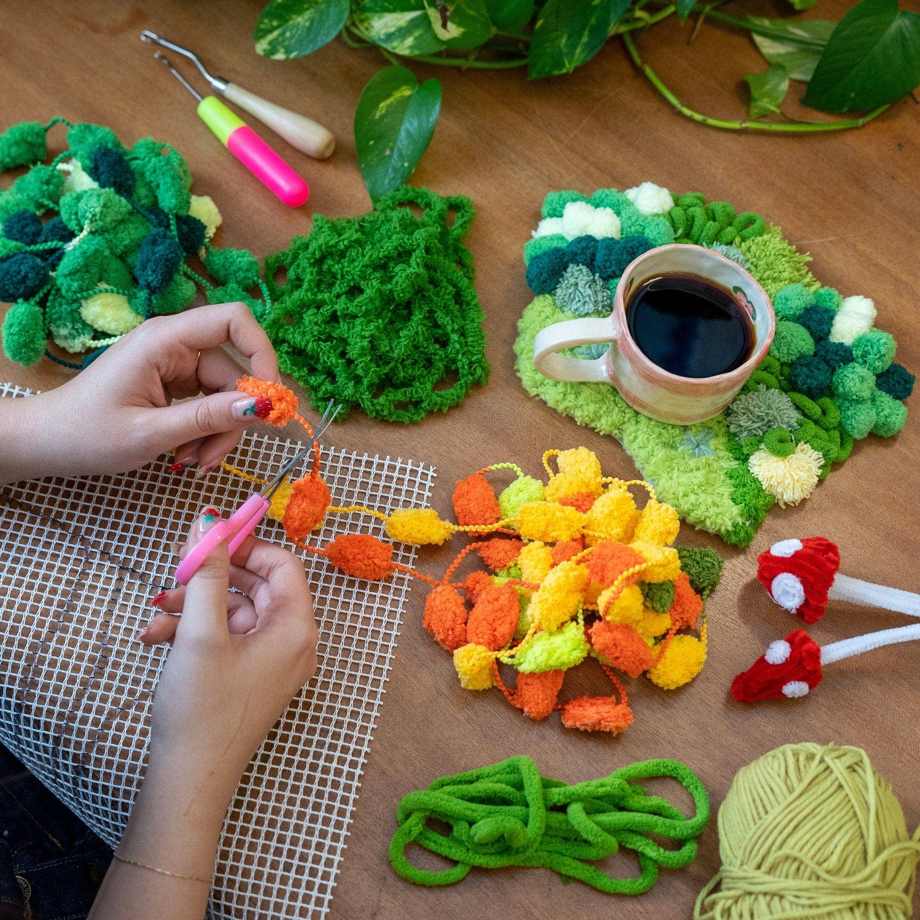 Craft Club – Kit de artesanato DIY por atacado – PRADO DE COGUMELOS - Kit de Bases para Copos de Musgo6