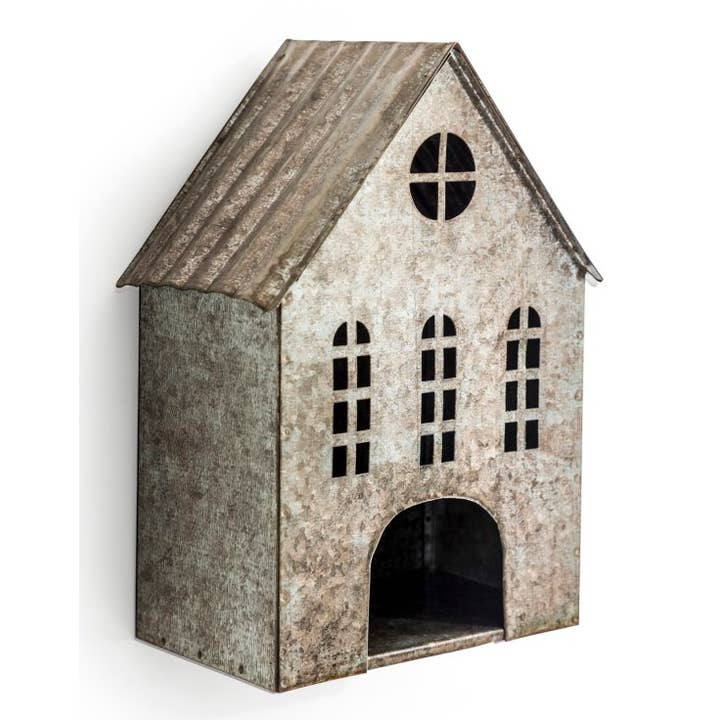 McGowan & Rutherford Ltd - Wholesale Ornament - Rustic Metal House Wall Ornament