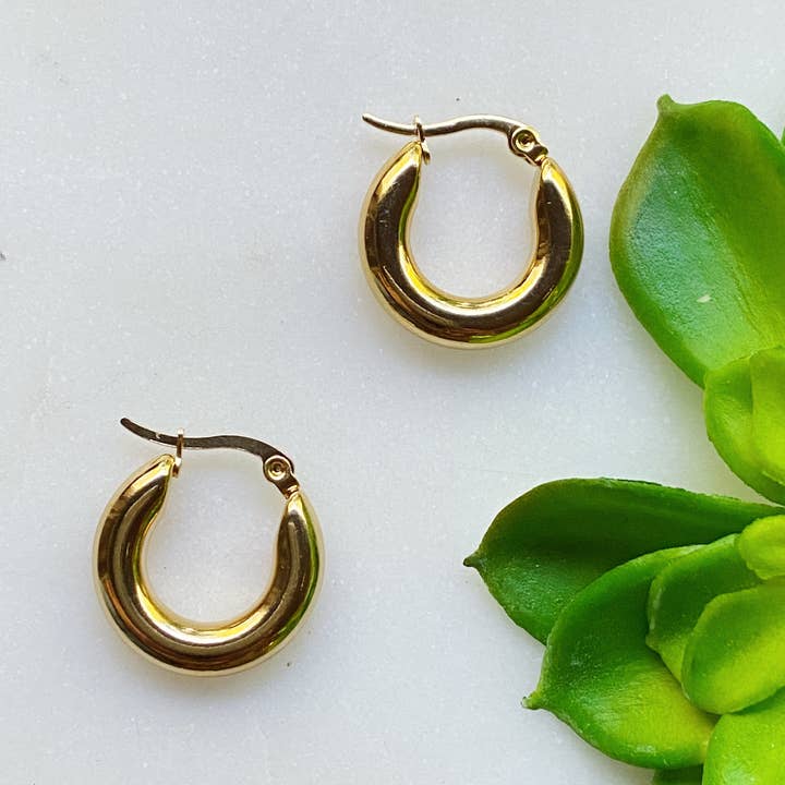 Ellison+Young - Wholesale Huggie Earrings - Sienna Huggie Hoop Earrings