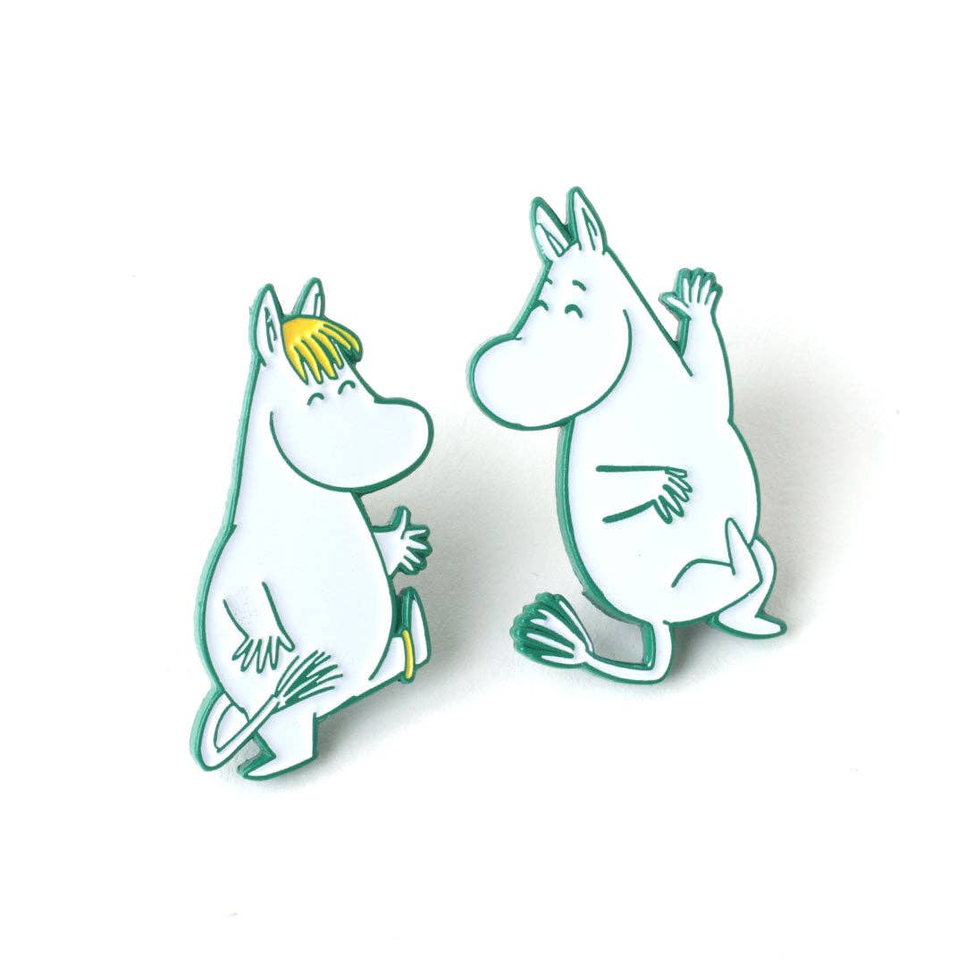 PINTRILL - Wholesale Lapel Pin/Button - Moomintroll & Snorkmaiden 80th Pin Set0