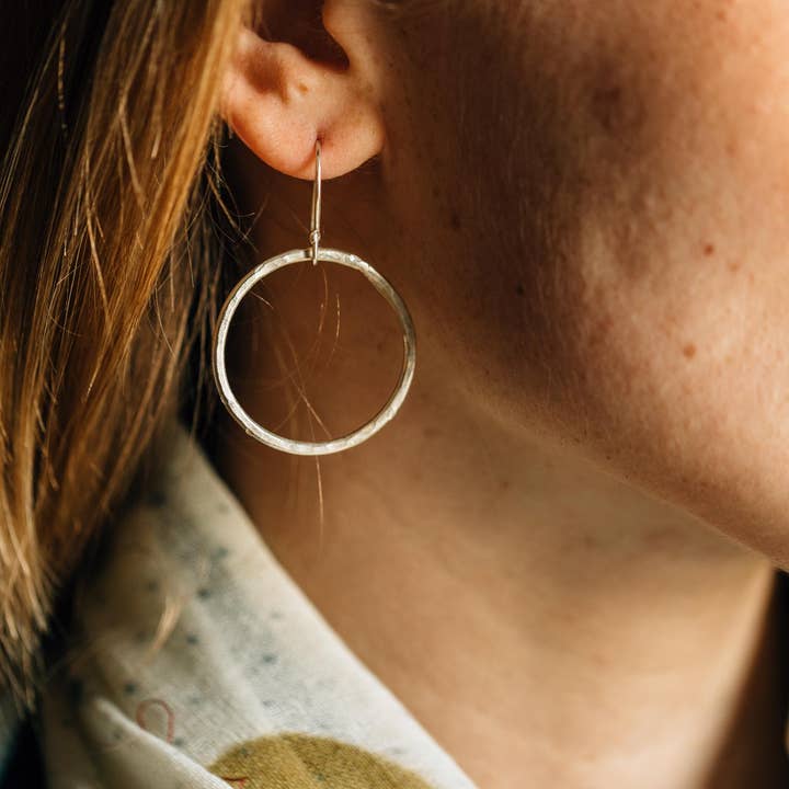 Ten Thousand Villages - Wholesale Dangle Earrings - *Hammered Ring Earrings