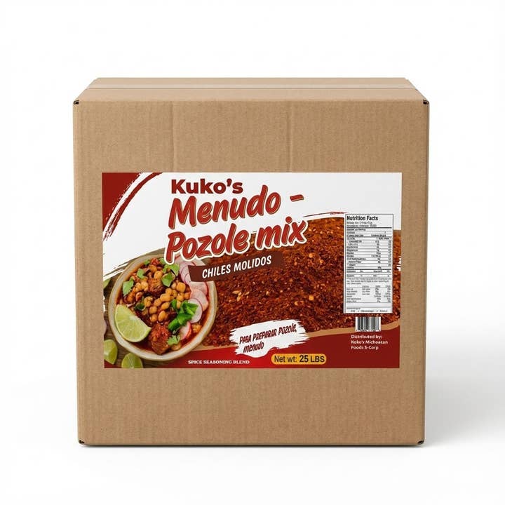 Kuko's Menudo/Pozole Spice Mix 25 lbs (11.34 kg) for wholesale by Kuko's adobos marinade sauce and seasoning