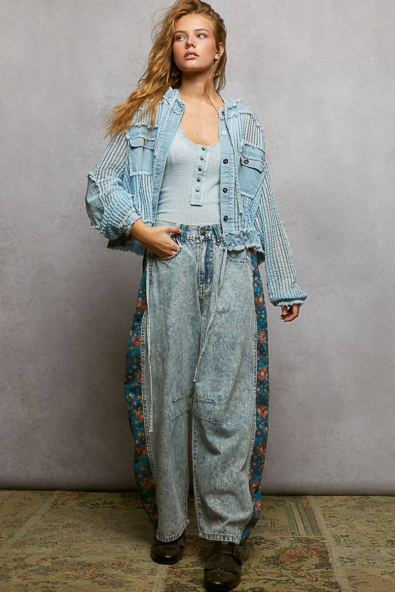 Pol Clothing - Vente Chemise à col boutonné – femme - Vente de chemise à capuche ouverte avec boutons et poches avant.32