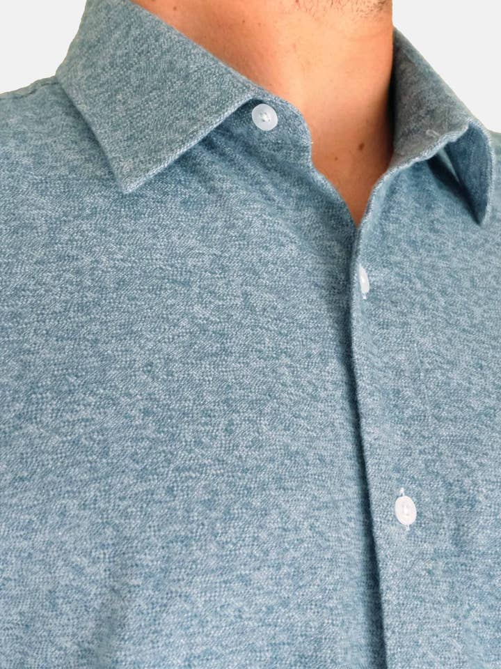 EKZO - Wholesale Button Down Shirt - Men's - Flannel Shirt Heather Opal5