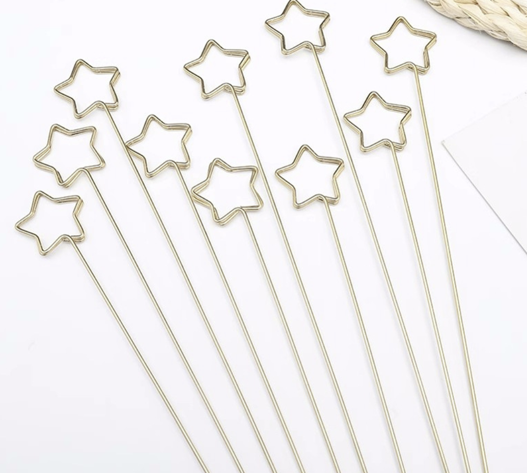 ByHome - Wholesale Paperclip - 14" Floral Postcard Holder Photo Metal Clip Stick Fork0