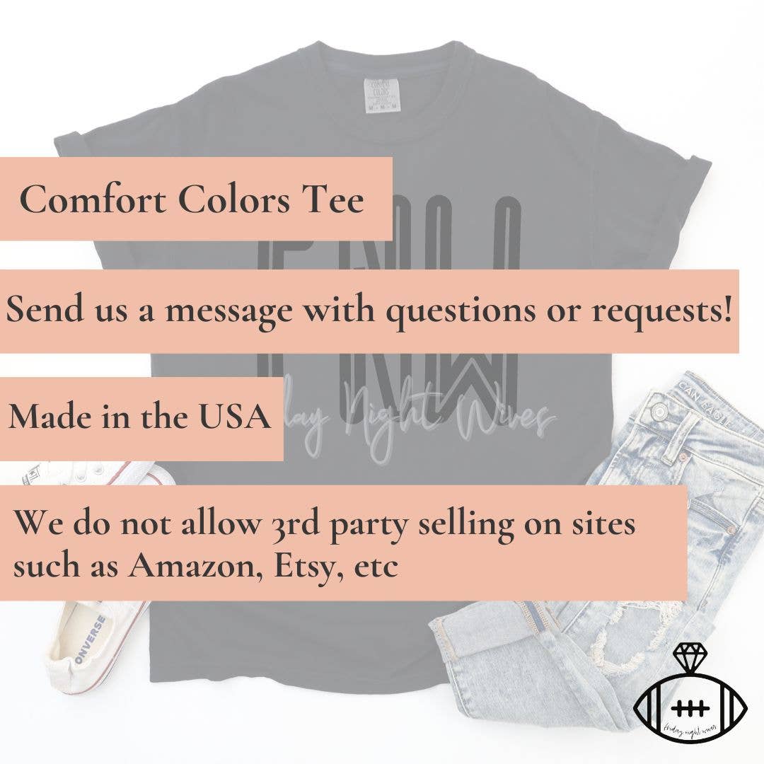 Friday Night Wives - Venta al por mayor Camiseta estampada - Mujer - Camiseta personalizada del equipo de fútbol | Camiseta School Mascot Hometown5