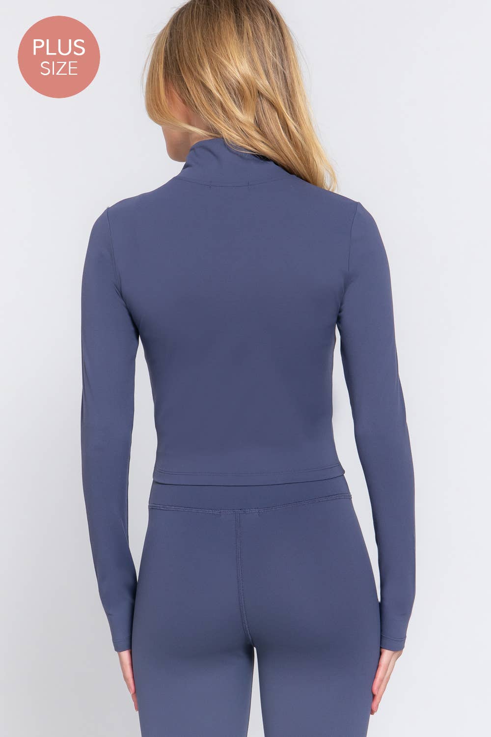 Active Basic | Active USA – wholesale Athletic jacket – Women′s – [PLUS SIZE] Long Sleeve Mock Neck Zip-Up Workout Jacket 29