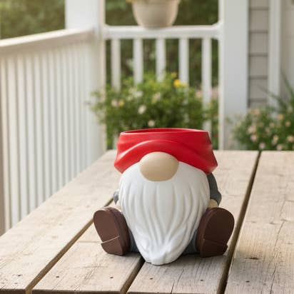 Genetic Designs - Wholesale Plant Pot - Sitting Gnome Planter