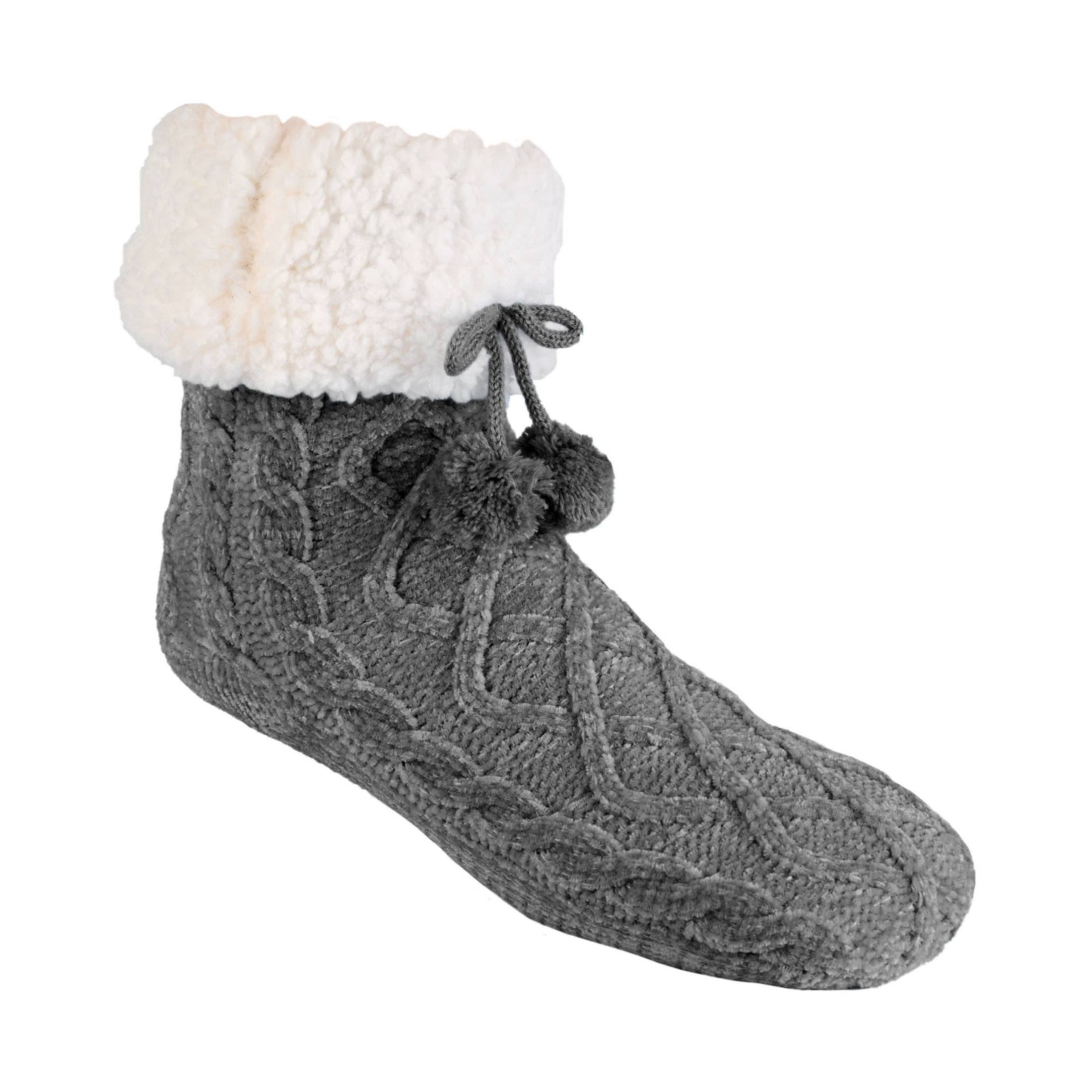 Pudus - Wholesale Sock Slippers - Women's - RECYCLED CHENILLE CLASSIC SLIPPER SOCKS3