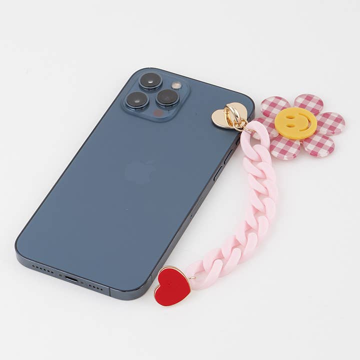 Plaid Flower Chain Telefonrem för wholesale av 3AM BY H&D ACCESSORIES