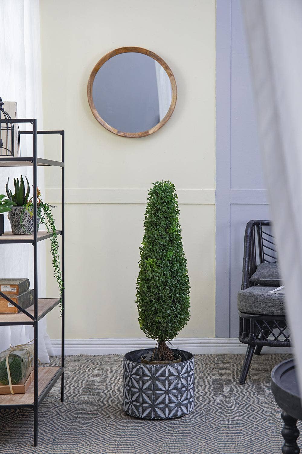 A&B Home Group Inc. - Vente Plantes artificielles - Arbre artificiel en buis de 7,5x7,5x35" dans un pot marron.7