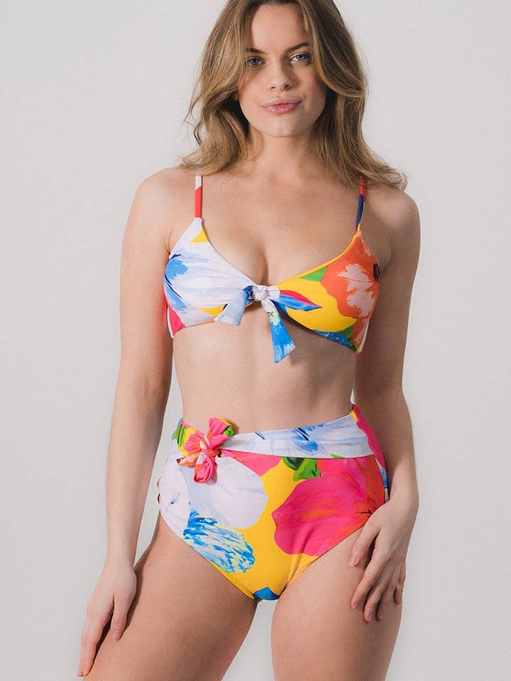 Maiô de 2 peças com padrões florais por atacado de HIBIKINI