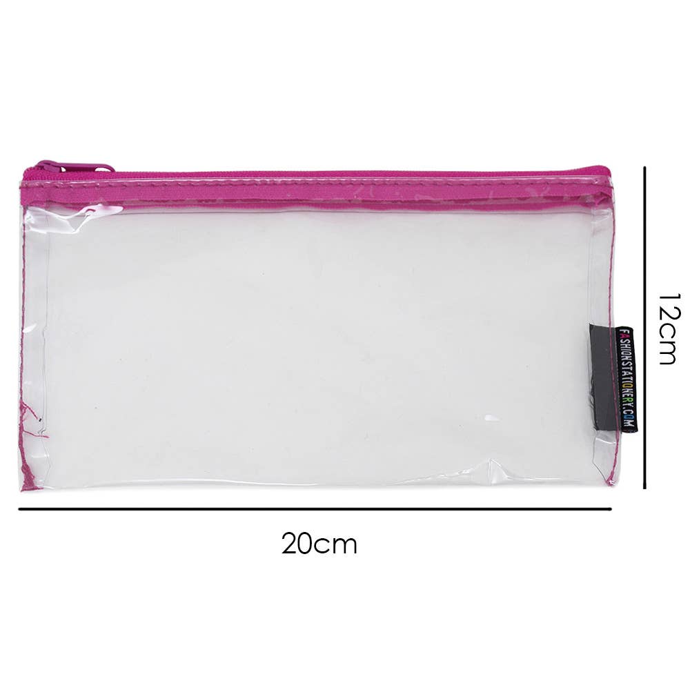 Powell Creative Products Ltd – wholesale Pencil case/pouch – Clear Small Exam Pencil Case Flat See Through Back To School13