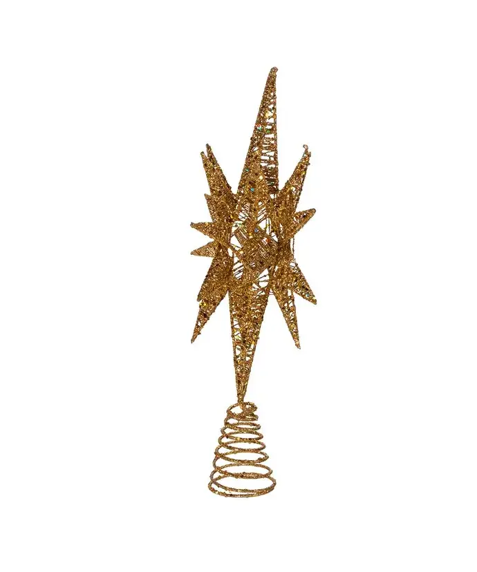 Kurt S. Adler, Inc. - Wholesale Tree Topper - 16.5"GOLD GLITTER MULT ANGLE STAR TREE TOPPER3