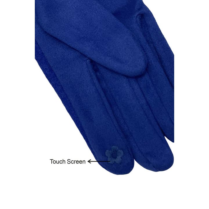 Fashion Scarf World - Vente Gants – femme - Gants à écran tactile 3D en forme de fleur de pavot1