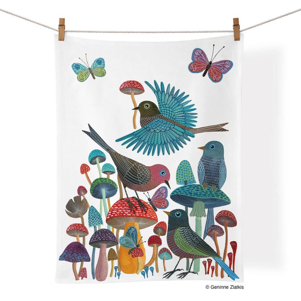 Bobangles - Wholesale Tea Towel - WerkShoppe Cotton Tea Towel – Mushroom Garden0