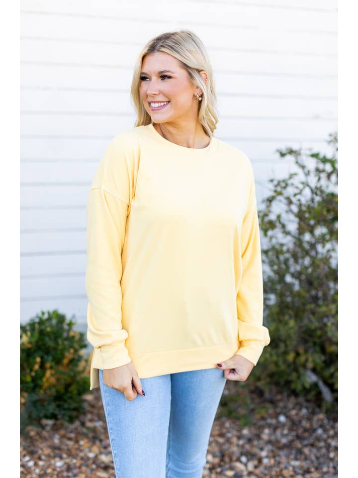 Micro Fleece Sweatshirt, Yellow for wholesale on Faire7