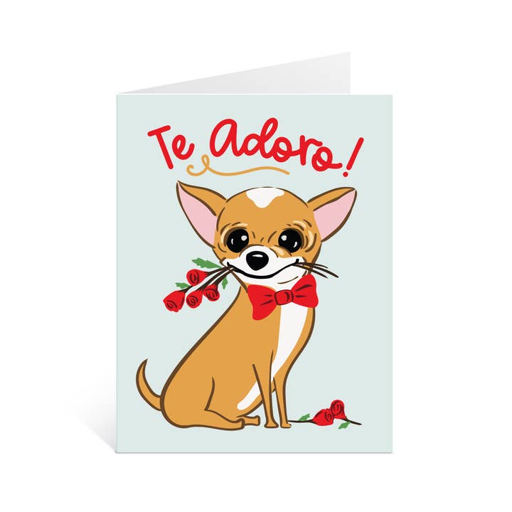 Lucy Loves Paper - Wholesale Love Card - Te Adoro Chihuahua Dog | Love Card in Spanish (A2)