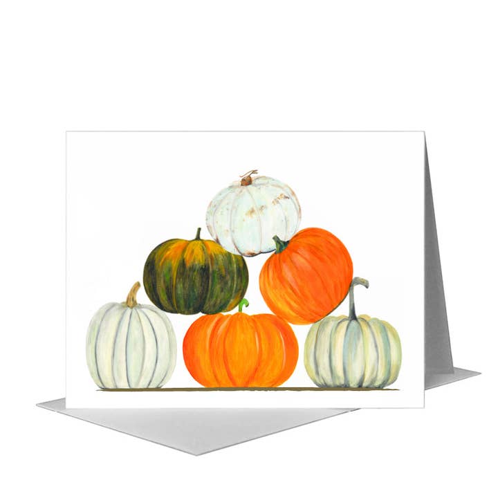 Pumpkins, Greeting Card (#8104B) for wholesale by Printed Canvas