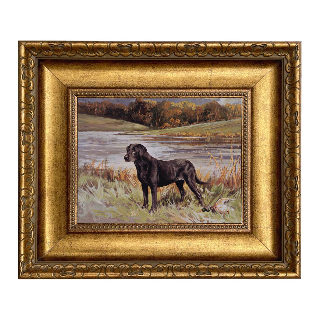 Madison Bay Co. - Historical Home Decor Reproductions - Wholesale Art Print - Labrador Retriever with Duck Framed Painting Print on Canvas13