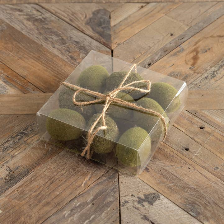 Ragon House - Wholesale Decorative Tabletop Object - SET/ 9 BOXED MOSSY EGGS2