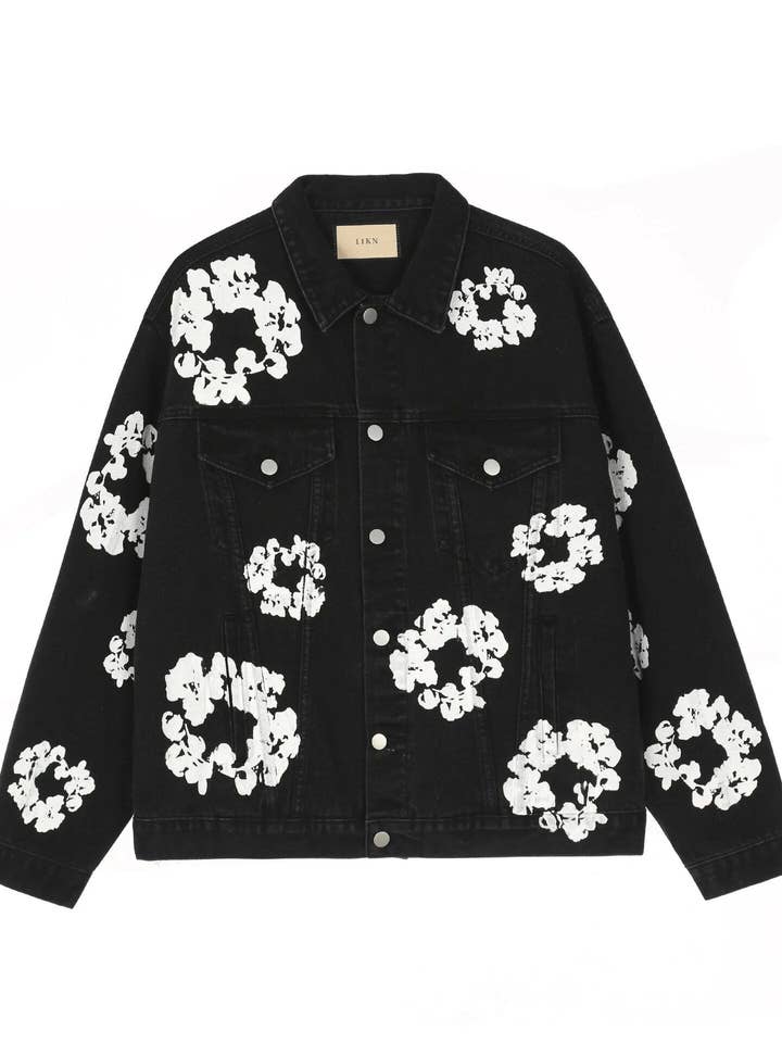 SALINA TRADING INC - Wholesale Top & Pant Set (NOT Loungewear) - Men's - Graffiti Print Denim Jacket And Jeans Set For Men2