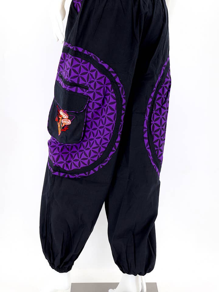 Himalaya Handmade - Wholesale Pants - Women's - Cotton Hippie Handmade Harem Mushroom Embroidered Bohemian Pants33