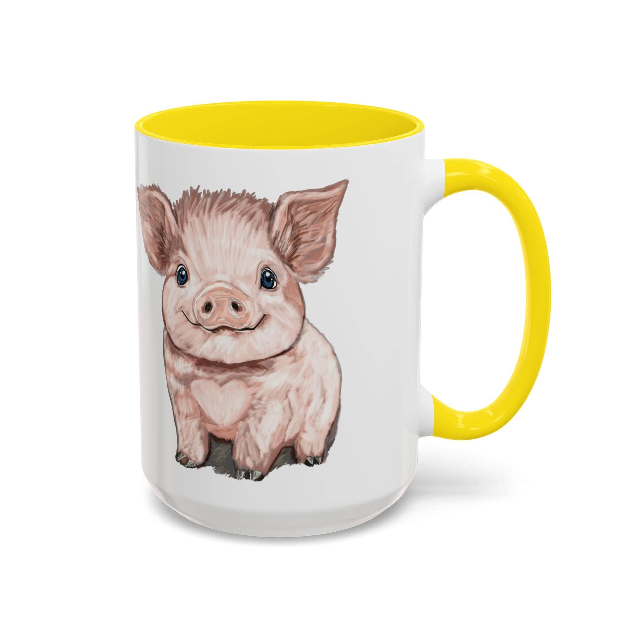 Blue Cava - Wholesale Coffee Mug - Adorable Piglet Two Tone Ceramic Mug - 11 oz & 15 oz14