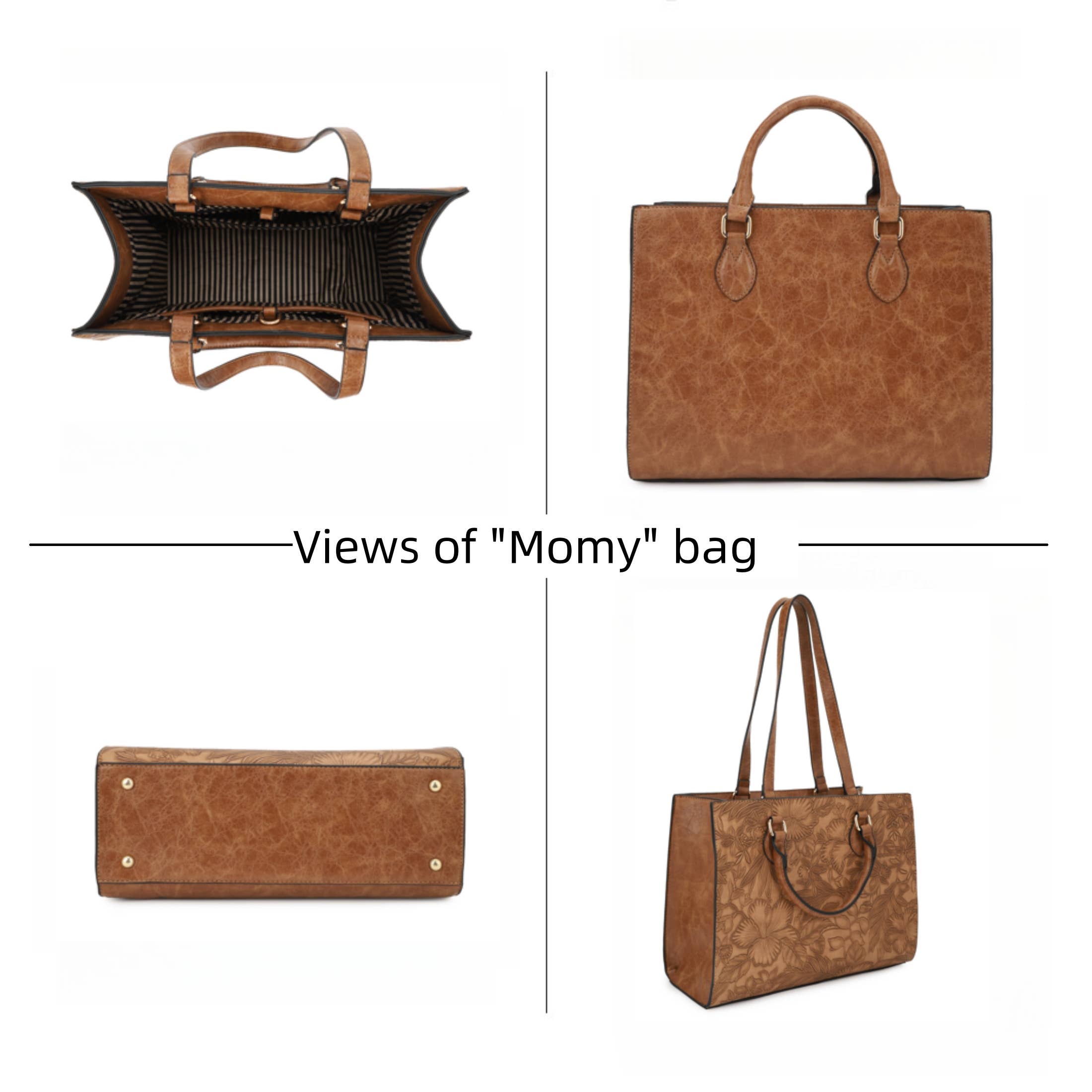 KAYLA+AVA – wholesale Bärkasse - Dam – Meredith Hibiscus blommig präglad 2 i 1 tyguppsättning2