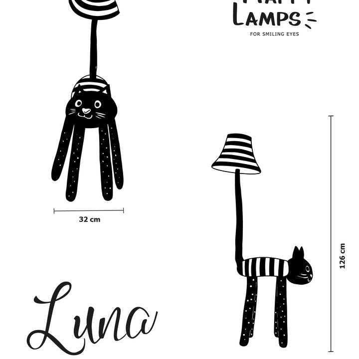Happy Lamps - Vendita all'ingrosso Lampada a forma di statuetta - Luna la gatta